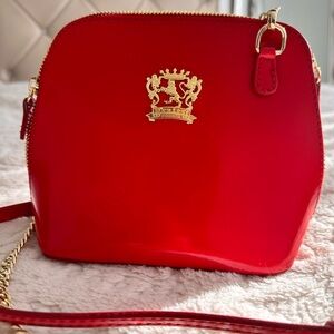 Elegant Pratesi Crossbody Bag with Gold Detailing